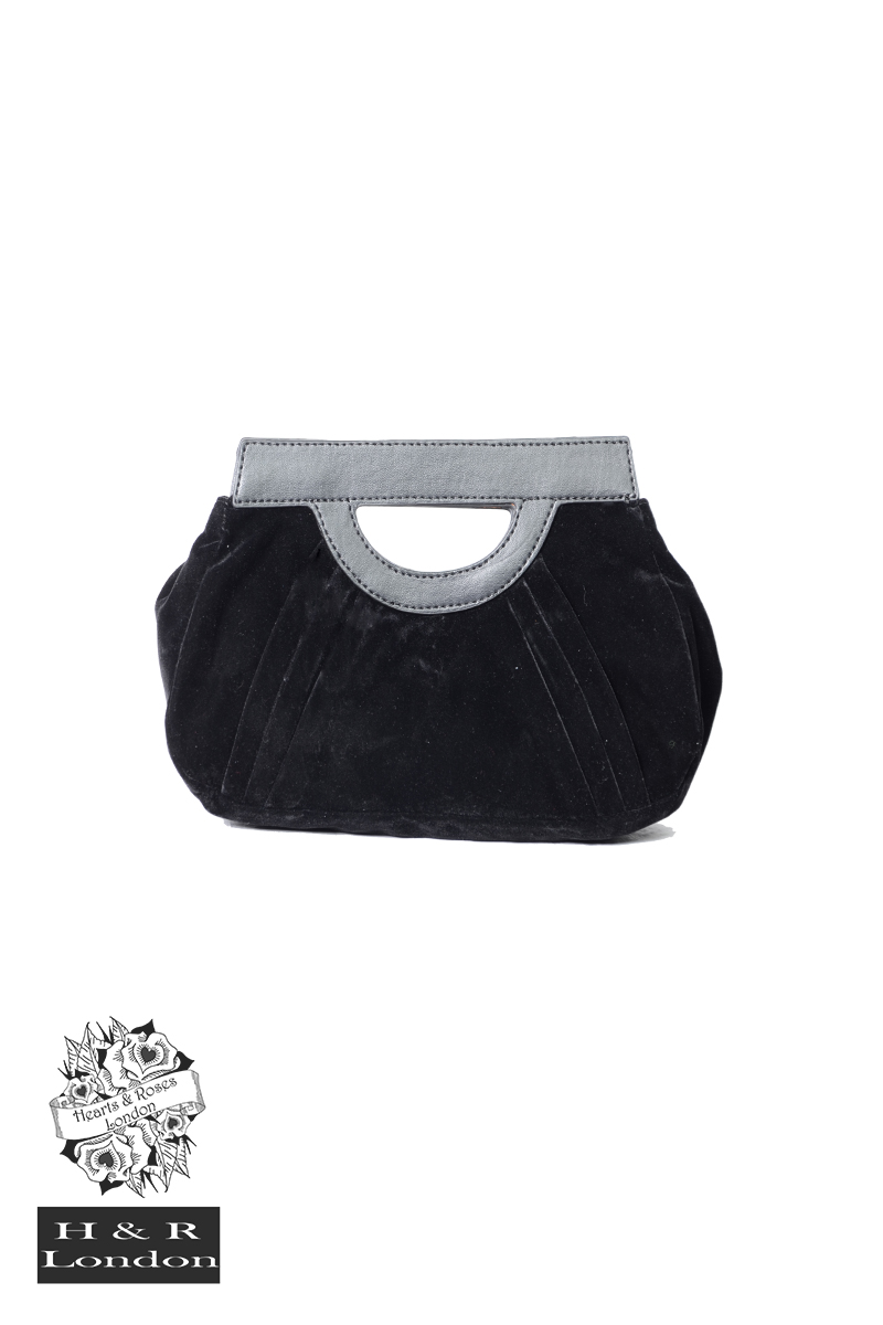 Glamorous Velvet Clutch in Black
