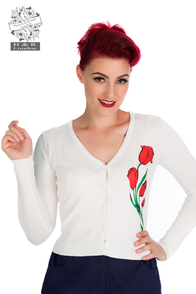 Ivory  Floral Cardigan