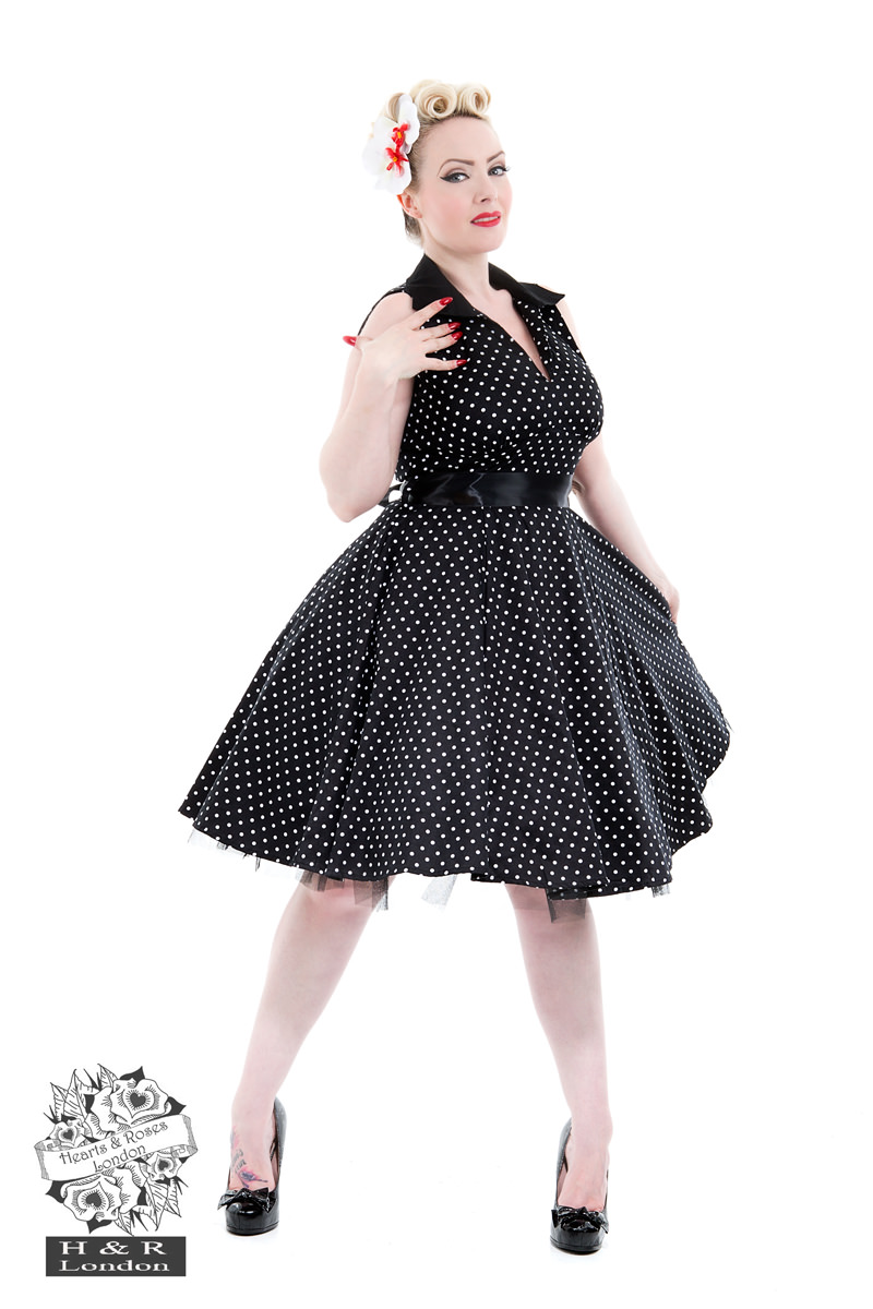Black White Polka Dot Penny Dress