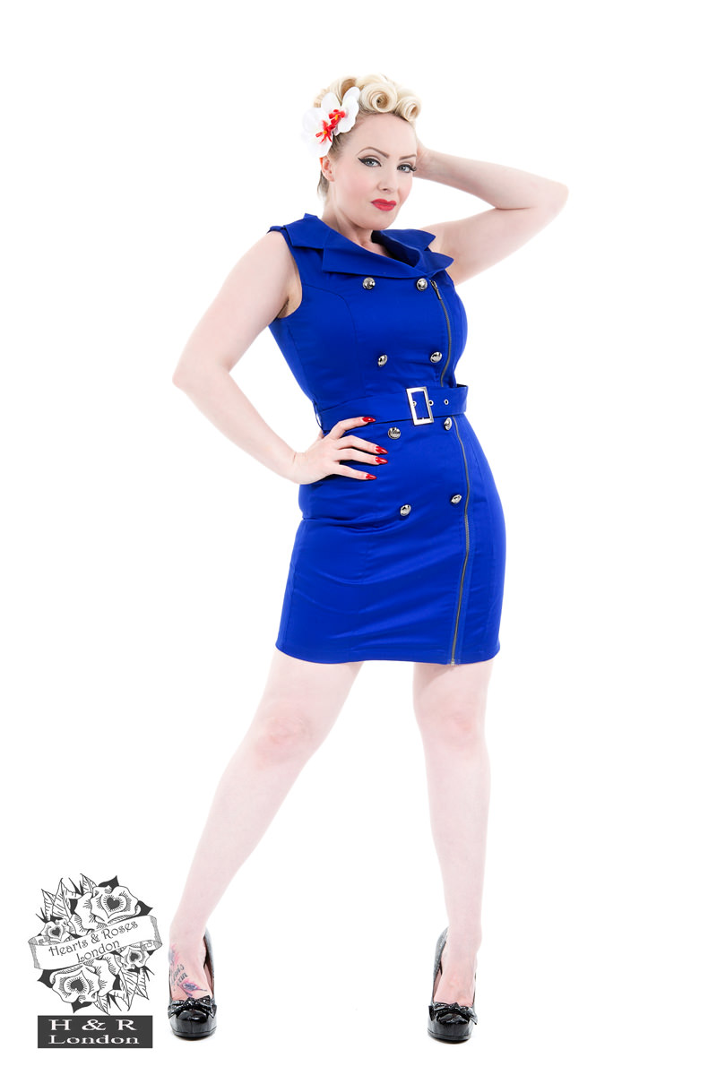 Royal Electra Blue Zip Dress