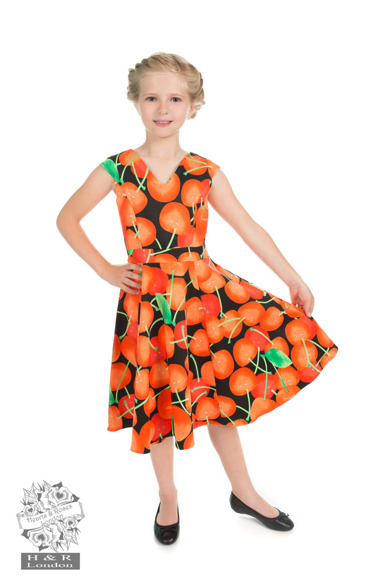 Royal Ann Cherry Dress in Black